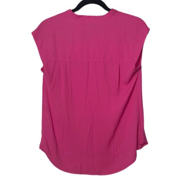 J. Crew Drapey cap-sleeve top Women's size XXS Fuchsia Dark Pink - Picture 6 of 16